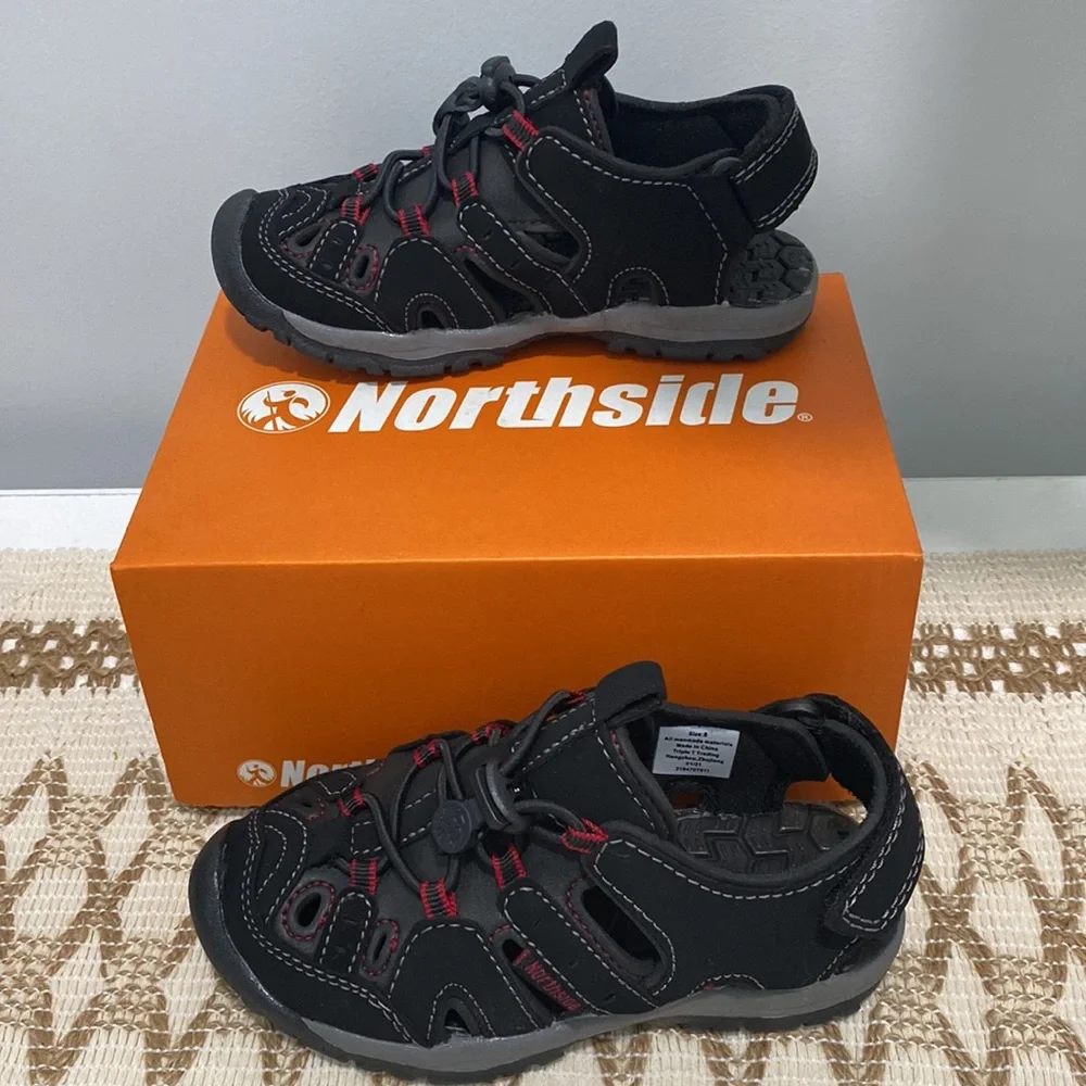 Northside Unisex-Child Burke Sport Sandals Waterproof Black Size Toddler 8 - Picture 6 of 8